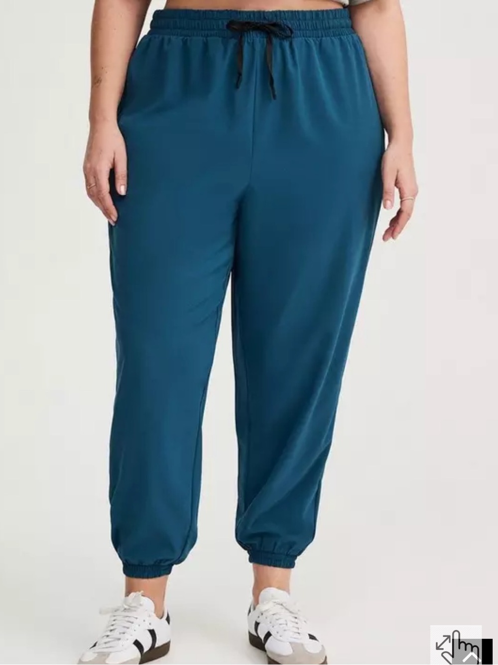 torrid 0 Teal-Blue Jogger Pants with Drawstring